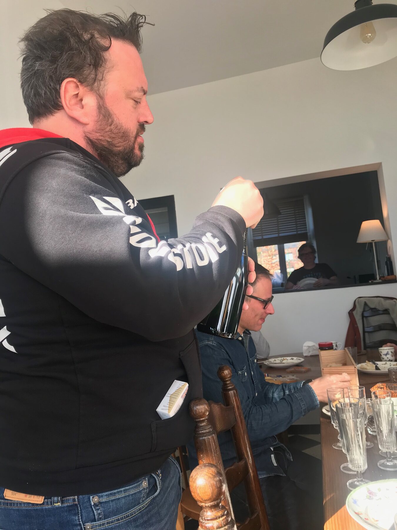 Papa's aan tafel tijdens het SPPA-weekend